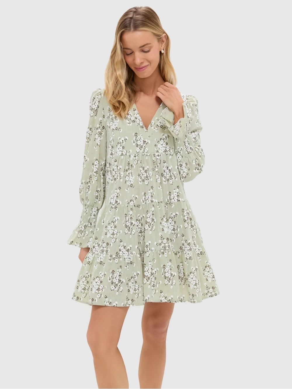 Tuckernuck sage green Green Ditsy Floral Kenzo Dress by Pomander Place large